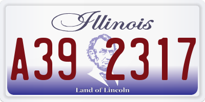 IL license plate A392317