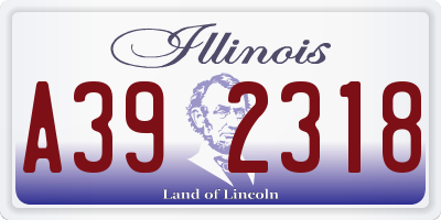 IL license plate A392318