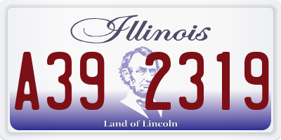 IL license plate A392319