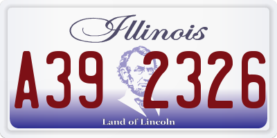 IL license plate A392326