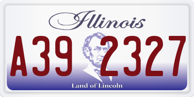IL license plate A392327