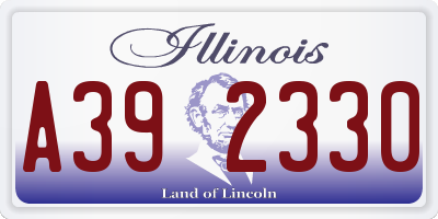 IL license plate A392330