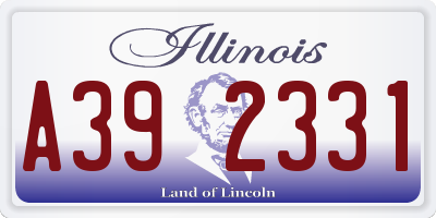 IL license plate A392331