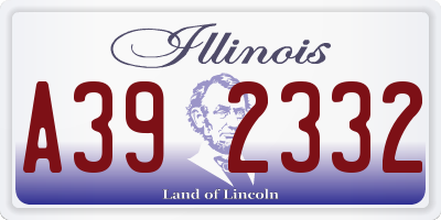 IL license plate A392332