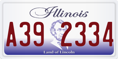 IL license plate A392334