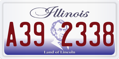 IL license plate A392338