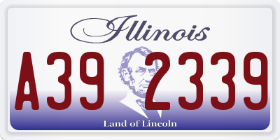 IL license plate A392339