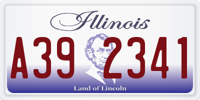 IL license plate A392341