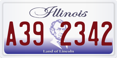 IL license plate A392342