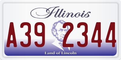 IL license plate A392344