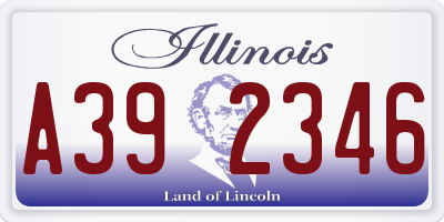 IL license plate A392346