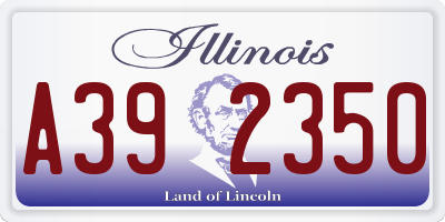 IL license plate A392350