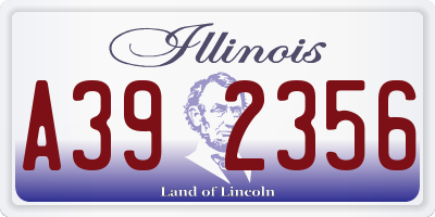 IL license plate A392356
