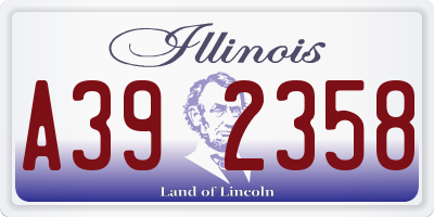 IL license plate A392358