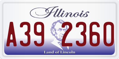 IL license plate A392360