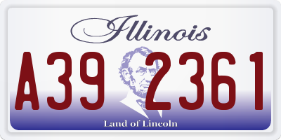 IL license plate A392361
