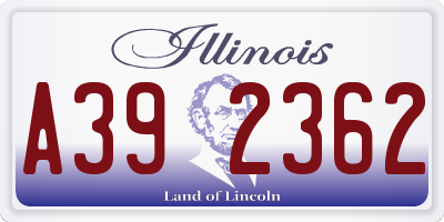 IL license plate A392362
