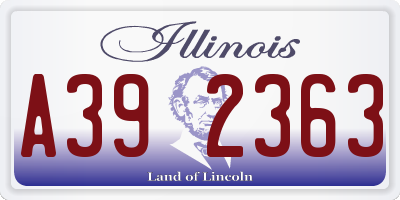 IL license plate A392363