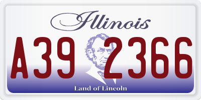 IL license plate A392366