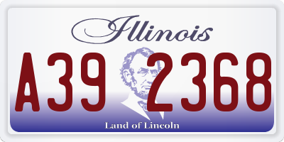 IL license plate A392368