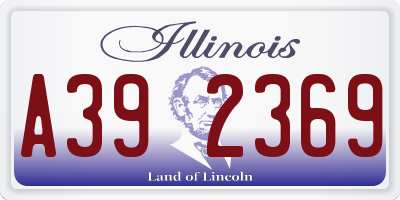 IL license plate A392369