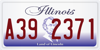 IL license plate A392371
