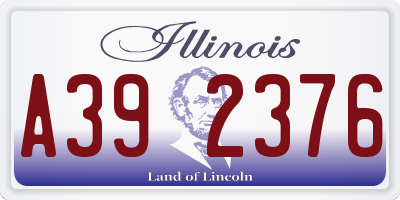 IL license plate A392376