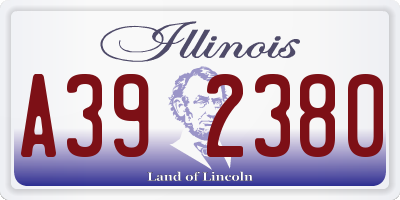 IL license plate A392380