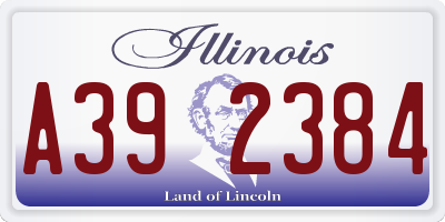 IL license plate A392384