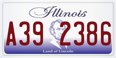 IL license plate A392386
