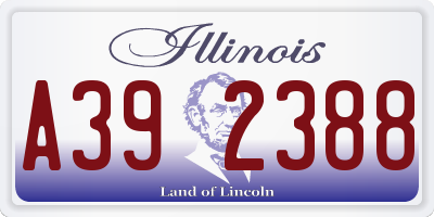 IL license plate A392388