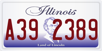 IL license plate A392389