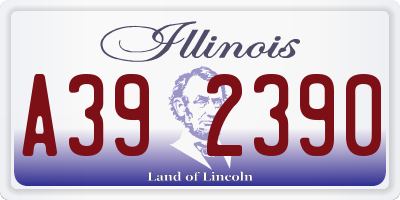 IL license plate A392390