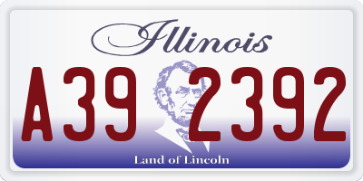 IL license plate A392392