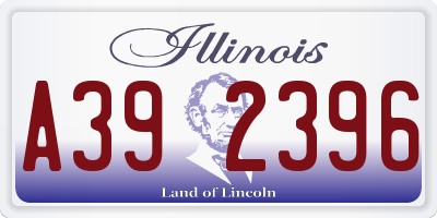 IL license plate A392396