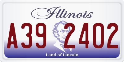 IL license plate A392402
