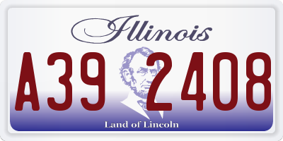 IL license plate A392408