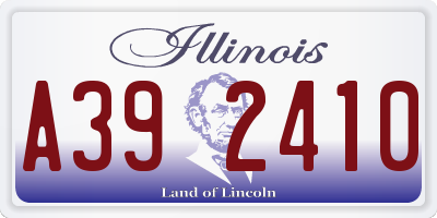 IL license plate A392410