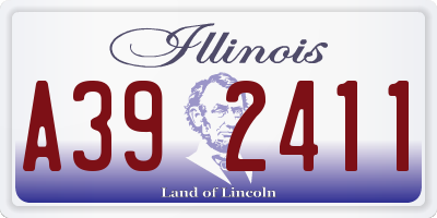 IL license plate A392411