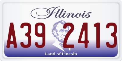 IL license plate A392413