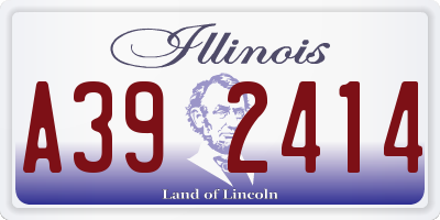 IL license plate A392414
