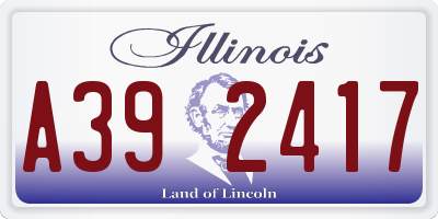 IL license plate A392417
