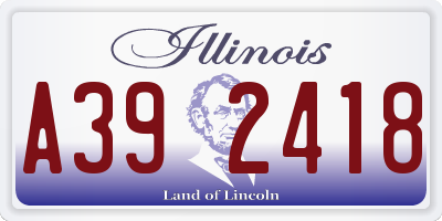 IL license plate A392418