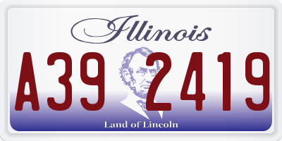 IL license plate A392419