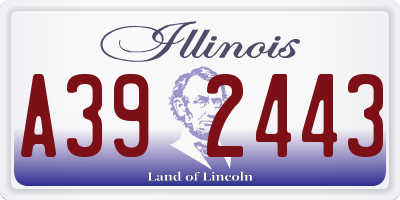 IL license plate A392443