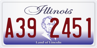 IL license plate A392451