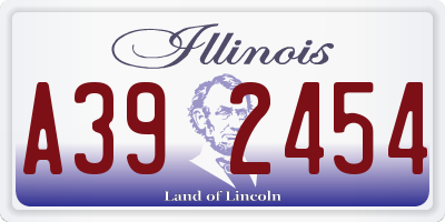 IL license plate A392454