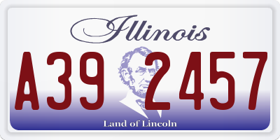 IL license plate A392457