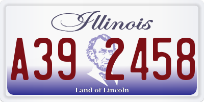IL license plate A392458
