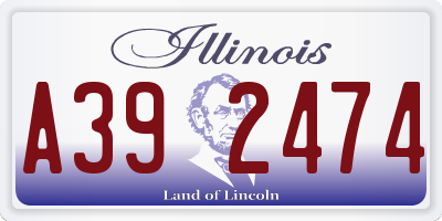 IL license plate A392474